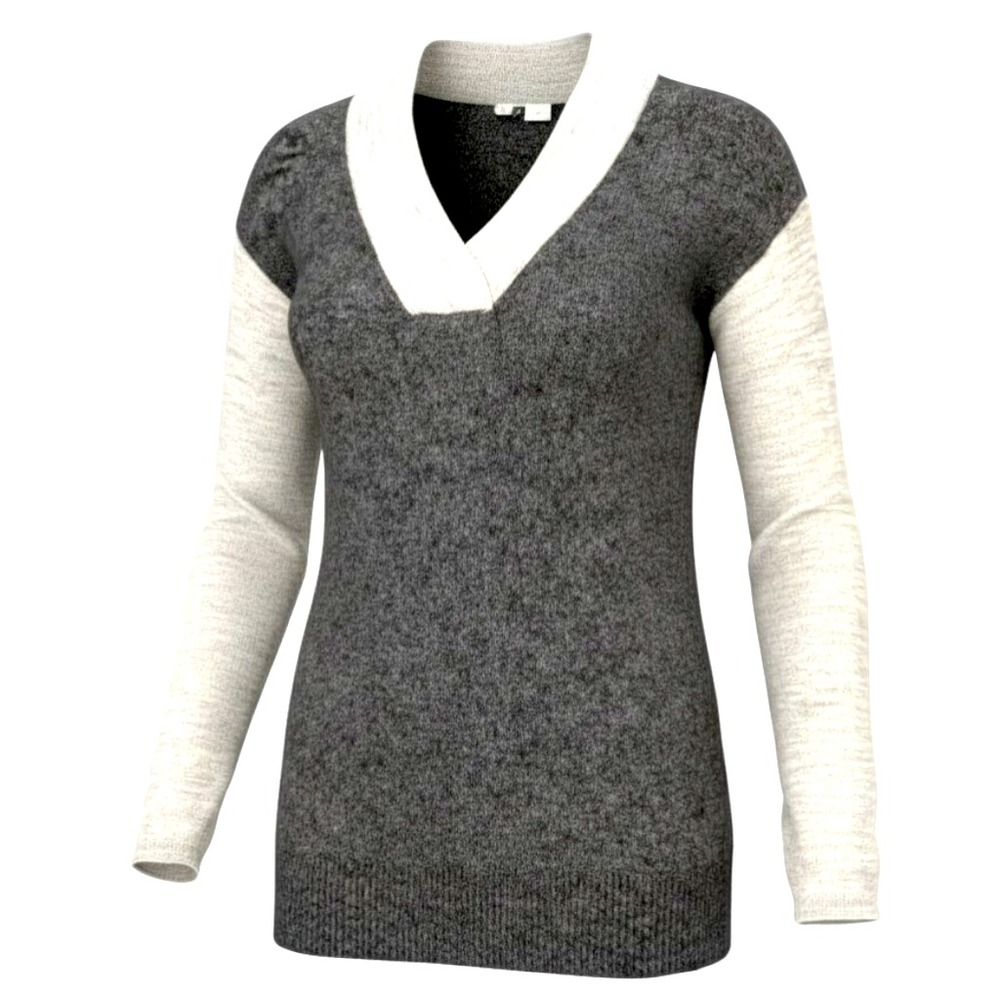 Anthropologie MOTH Gray Alpaca Blend V-Neck Sweater Women's Size S